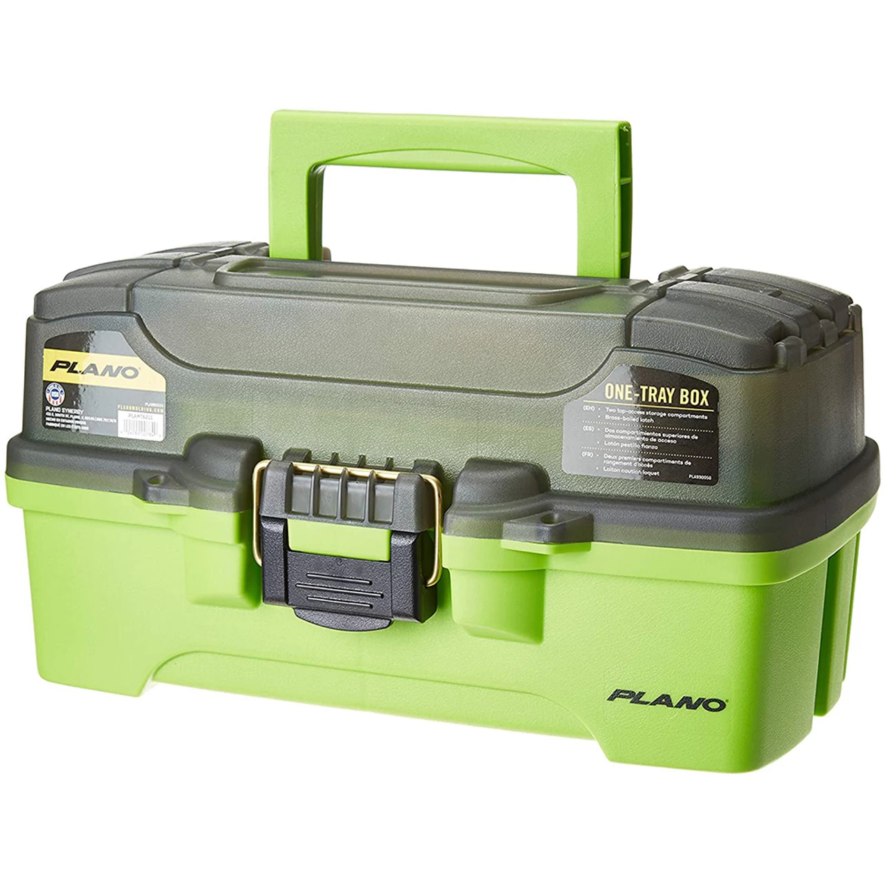 Plano 1-Tray Tackle Box W/Dual Top Access - Smoke & Bright Green - Image 2