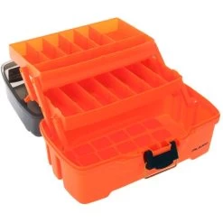 Plano 2-Tray Tackle Box W/Dual Top Access - Smoke & Bright Orange
