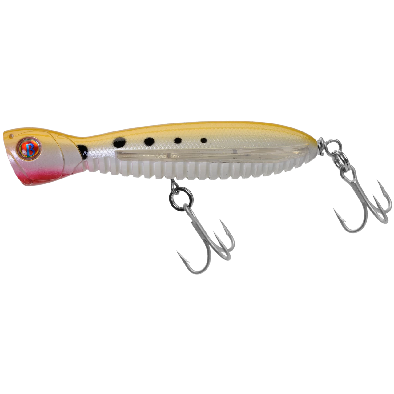 A Band Of Anglers OCEAN BORN™ FLYING POPPER 5.5" Dotted Yellow