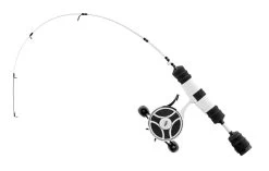 13 Fishing - FreeFall Ghost / Fate V3 Ice Combo 27" L (Light) - Tickle Stick Tip With Tennessee Handle And Evolve Reel Wraps - RH Retrieve