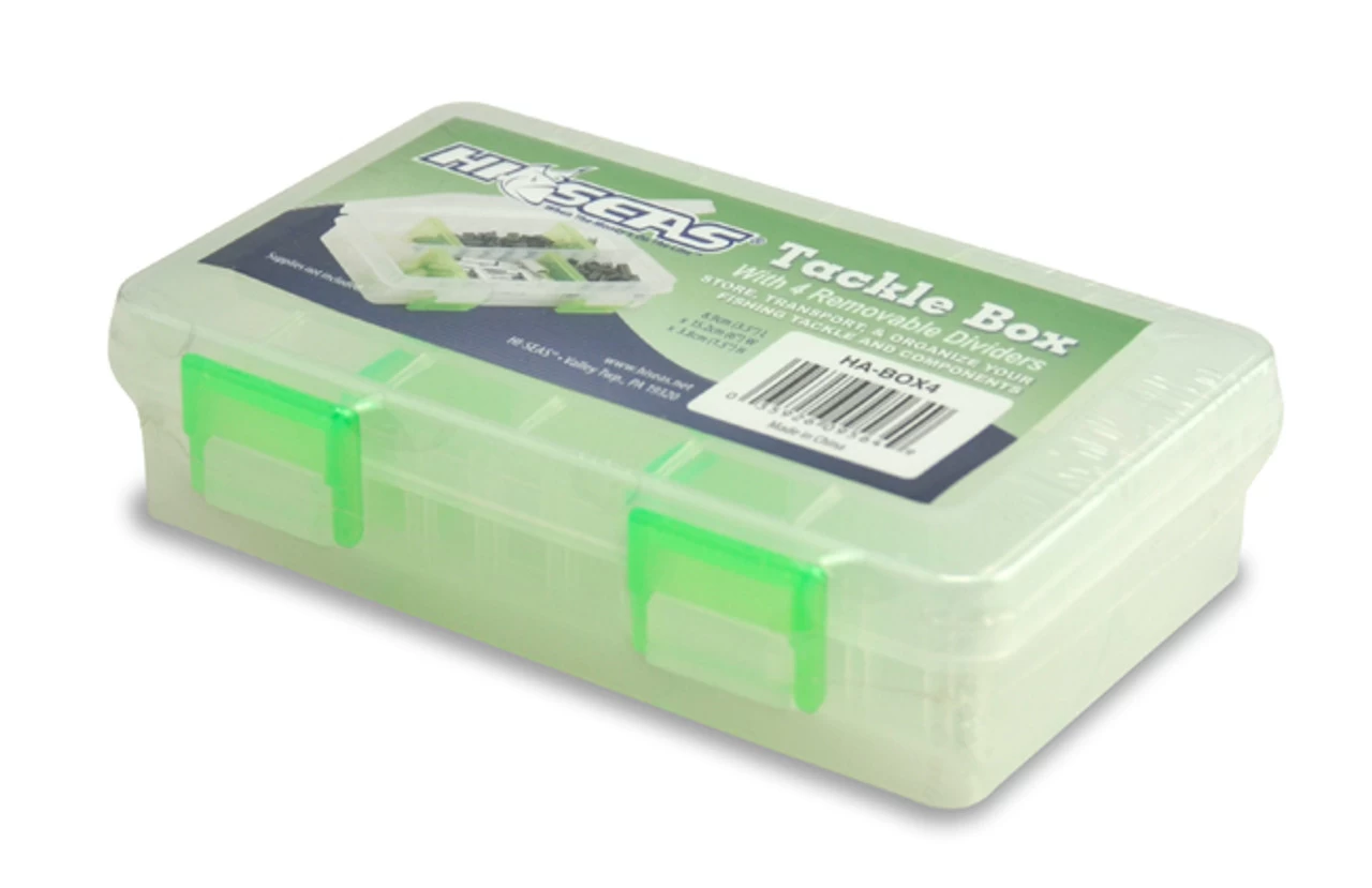 Hi Seas - Tackle Box, 1.5 X 3.5 X 6 In / 3.8 X 8.9 X 15.2 Cm With 4 Moveable Dividers