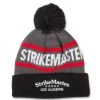 StrikeMaster® Pom Beanie - Black Grey Red