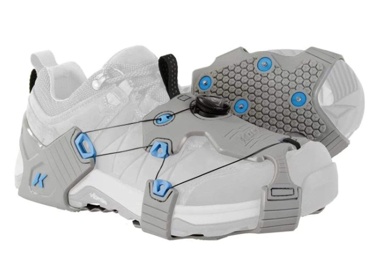 Korkers Ice Walker Cleats - Gray / Aqua - Medium