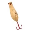 Yellow Bird - Premium Doctor Spoon With Red LazerSharp Hooks In (PM402) Hammered Gold - 2.5" 3/8oz