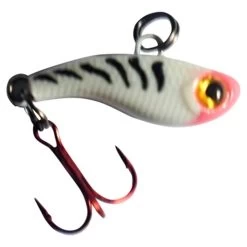 Kenders Tungsten T-Rip Mini Vibe Bait - 3/4" - White Tiger Glow