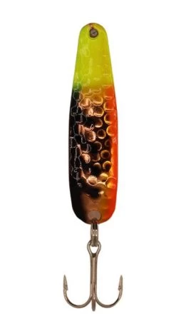 Michigan Stinger Spoons - SCORPION SIZE - XCH274 - Copper Hammered - Blonde Chick